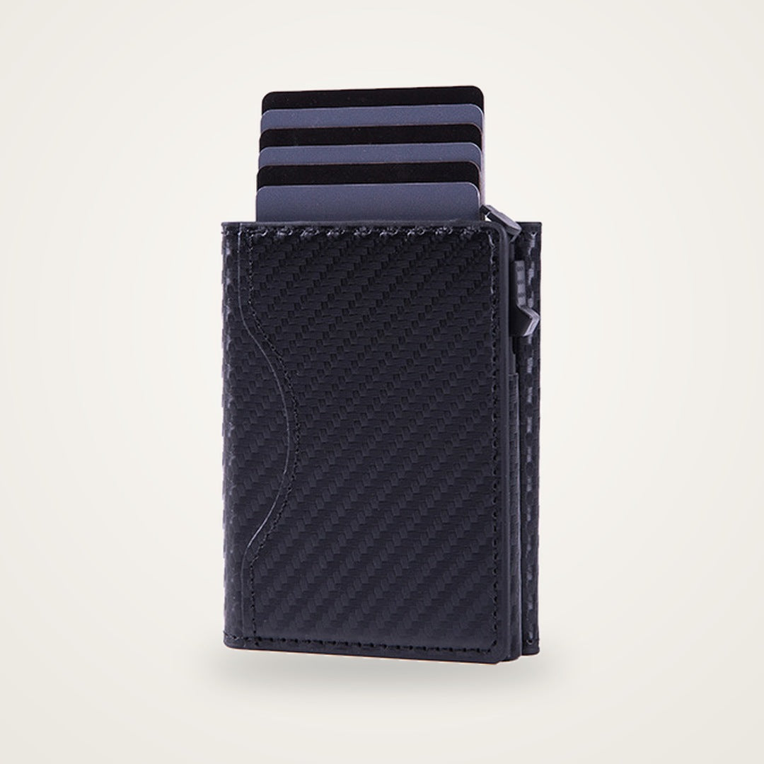 Flikk magnetic pop-up wallet in carbon