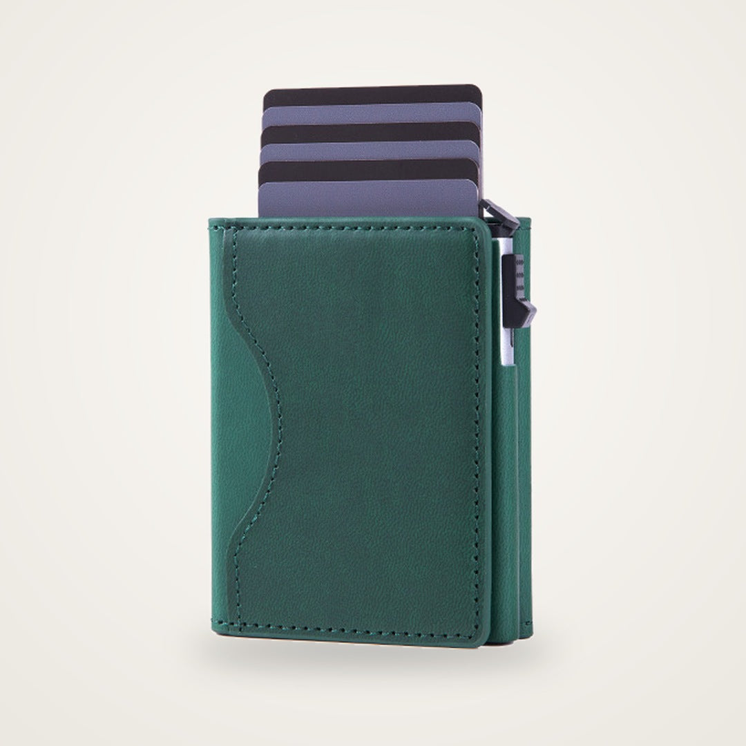 Flikk magnetic pop-up wallet in forest green
