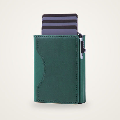 Flikk magnetic pop-up wallet in forest green